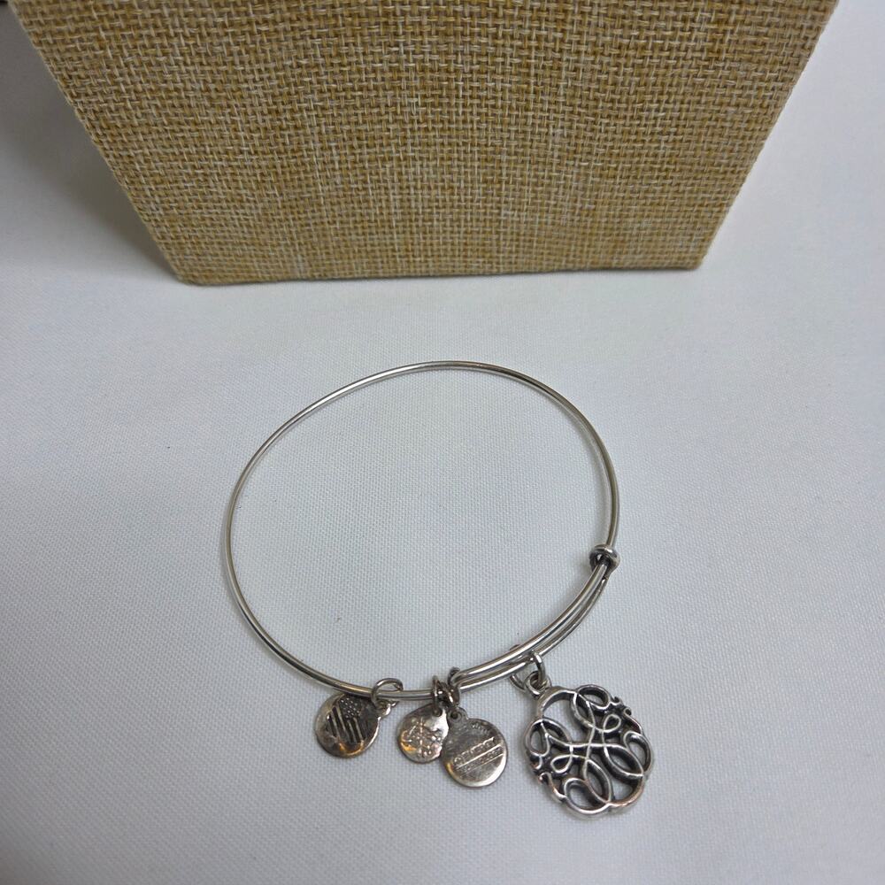 Alex & Ani 2012 Expandable Silver-Tone Path Of Life Bangle Bracelet Jewelry